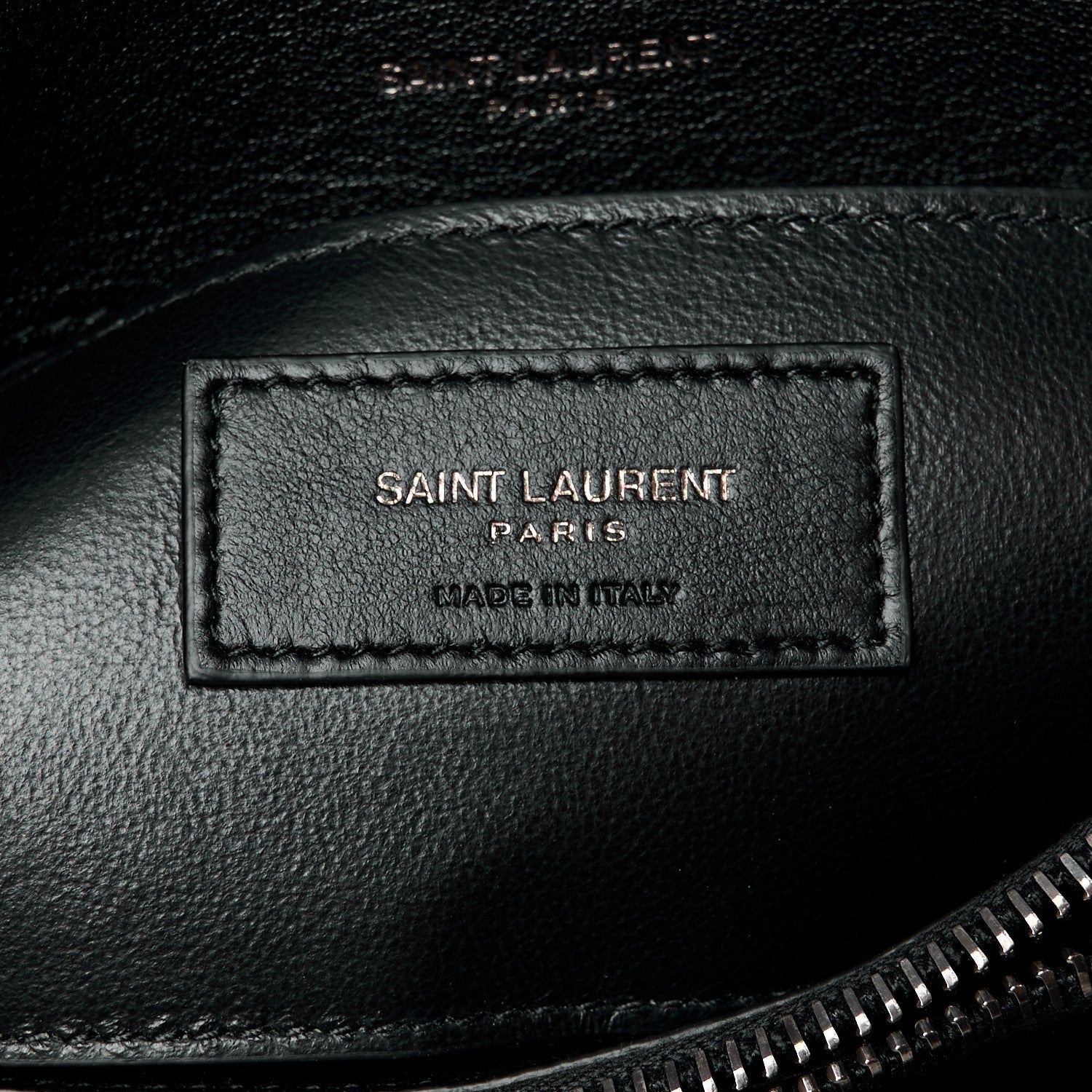Saint Laurent Sheepskin Matelasse Chevron Monogram Medium College Bag Black 7 of 11