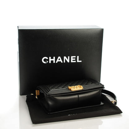 Chanel Lambskin Quilted Medium Boy Flap Black 4 of 7