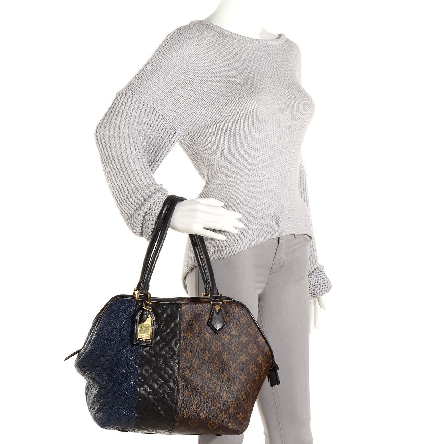 Monogram Stripes Medium Bag Marine