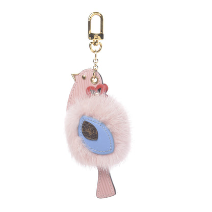 Louis Vuitton Mink Fur Epi Monogram Bird Bag Charm Rose Ballerine 1 of 2