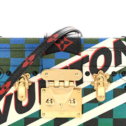 Louis Vuitton Damier Race Petite Malle Blue Vert 7 of 16