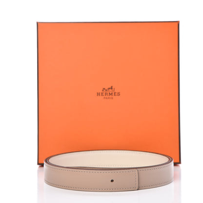Hermes Tadelakt Swift 24mm Belt Strap 90 Argile Craie 6 of 6