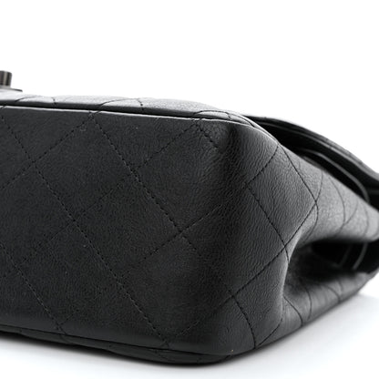 Chanel Crumpled Calfskin Quilted Jumbo Double Flap So Black 10 of 10