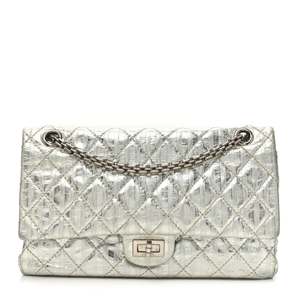 Chanel Metallic Calfskin Striped 2.55 Reissue 227 Silver 1 of 18