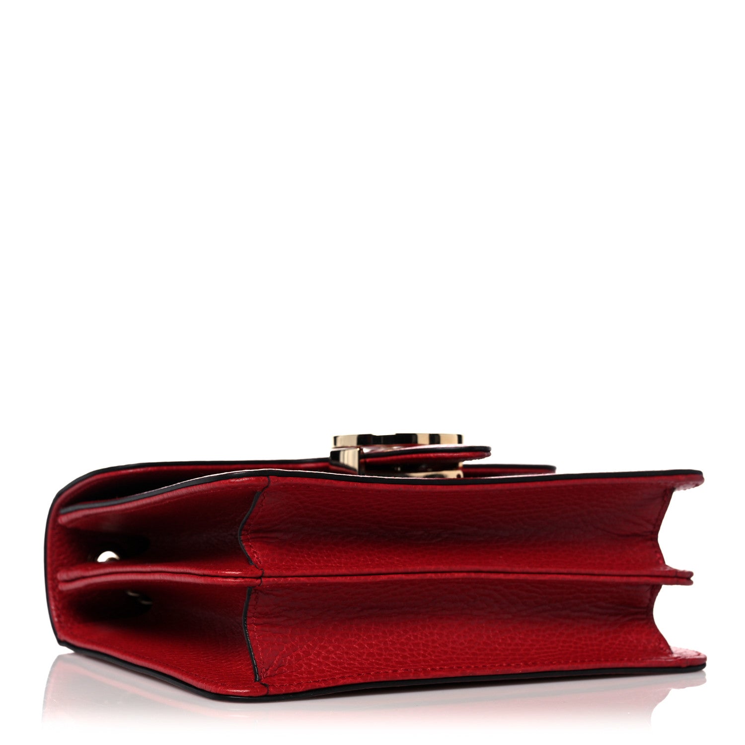 Gucci Dollar Calfskin Small Interlocking G Shoulder Bag Red 4 of 11