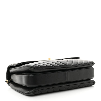 Chanel Lambskin Chevron Quilted Medium Trendy CC Dual Handle Flap Bag Black 4 of 18