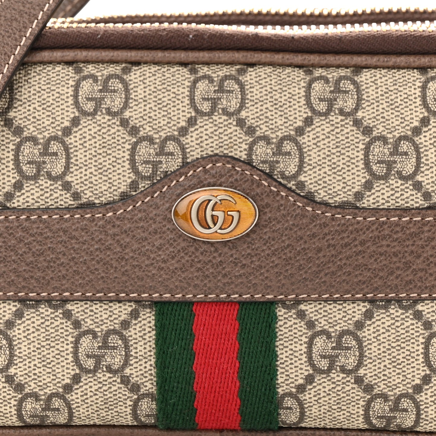 GG Supreme Monogram Web Mini Ophidia GG Bag Brown