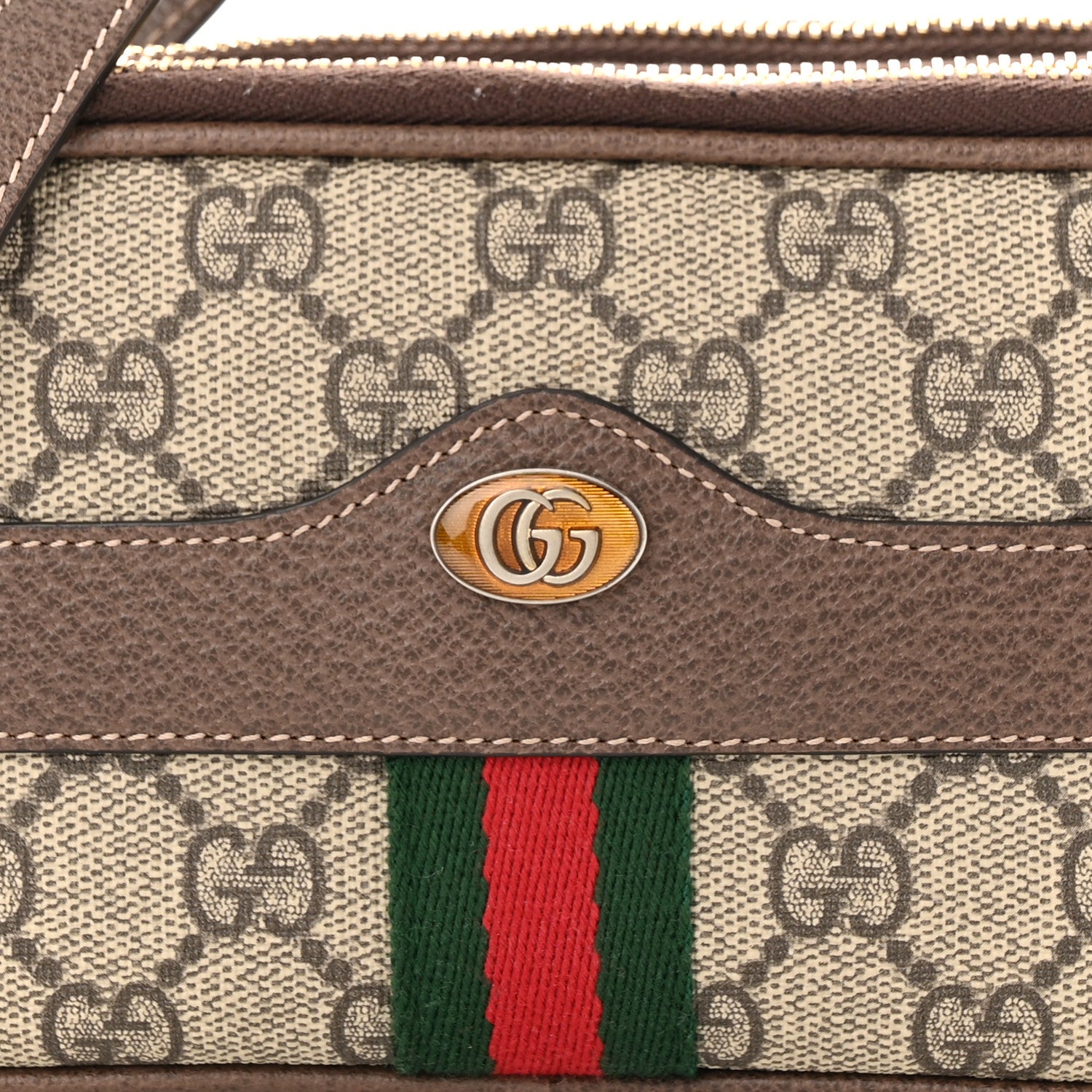 Gucci GG Supreme Monogram Web Mini Ophidia GG Bag Brown 10 of 13
