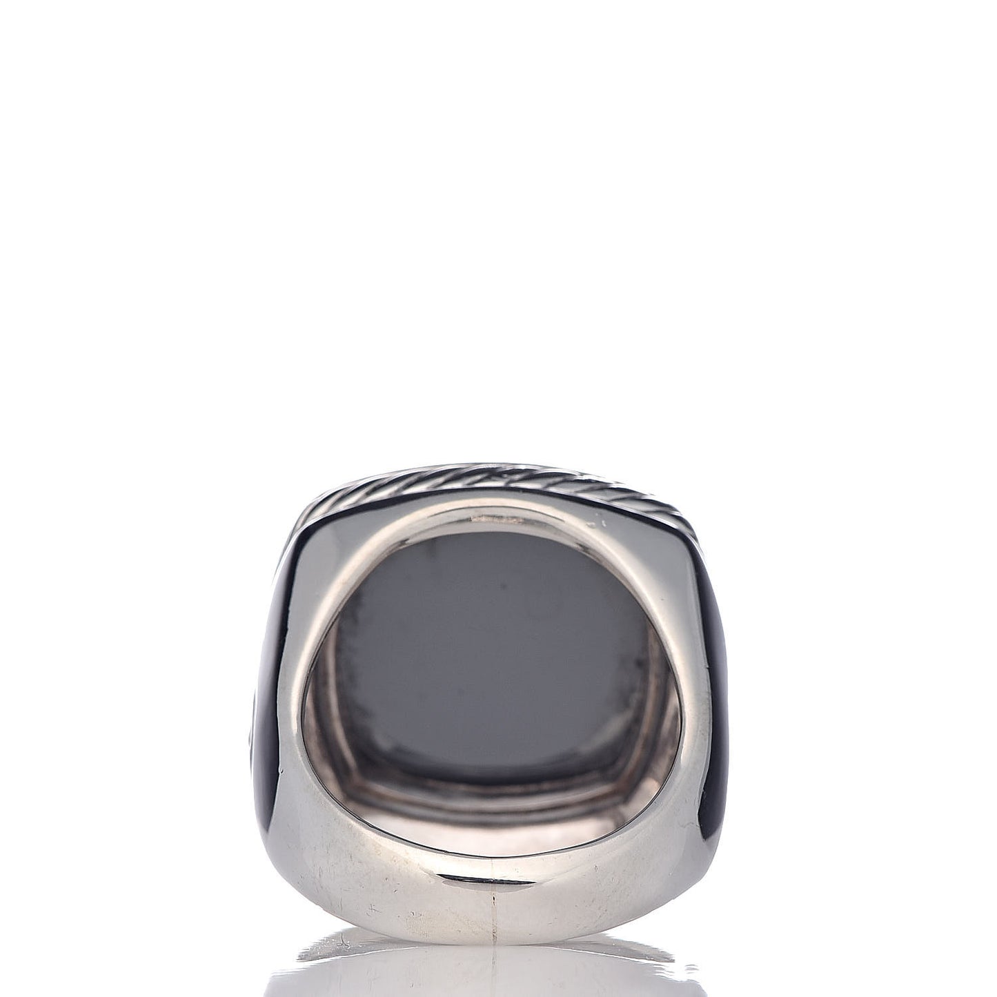 Sterling Silver Hematite 17mm Albion Ring 52 6