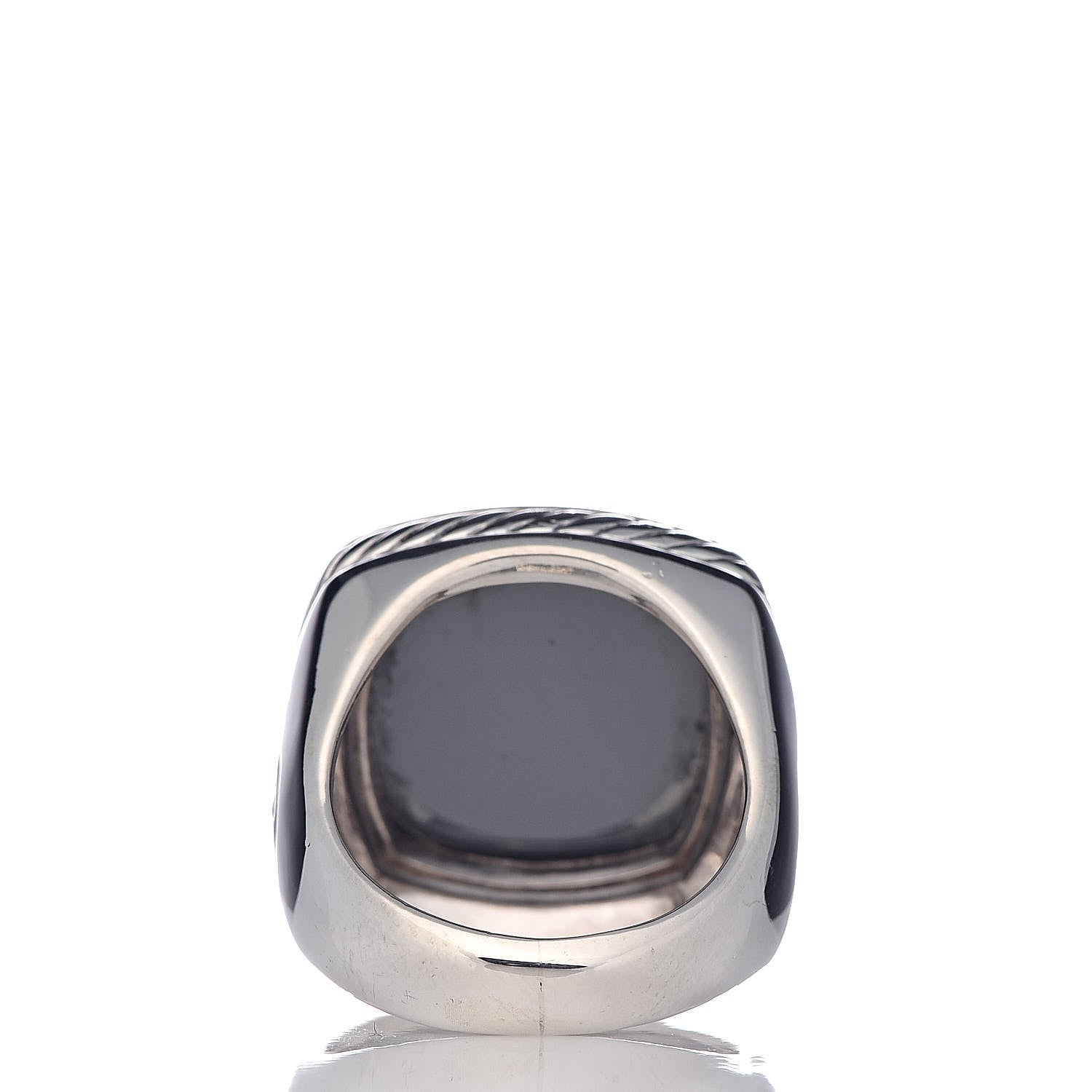David Yurman Sterling Silver Hematite 17mm Albion Ring 52 6 4 of 5