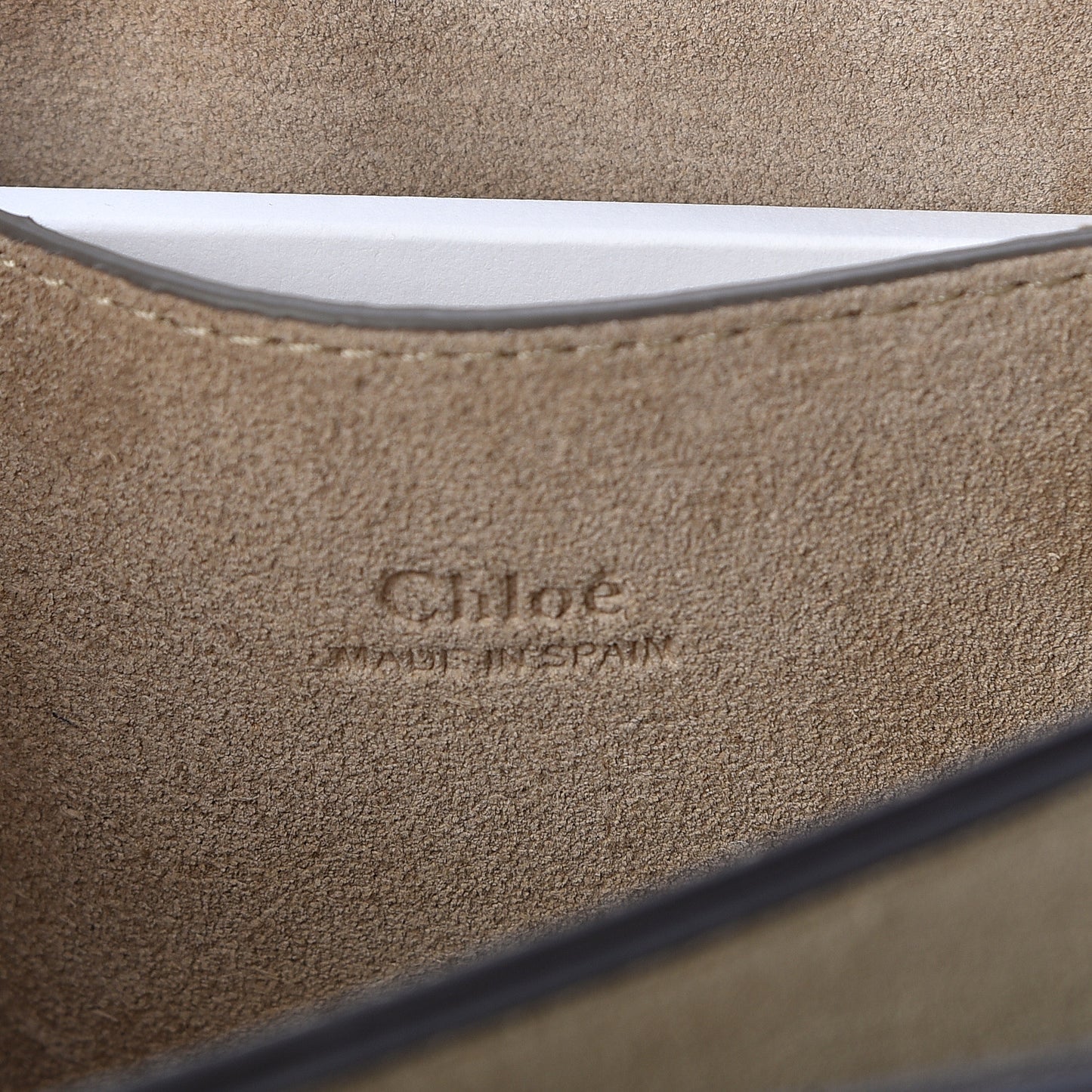 Suede Calfskin Small Faye Shoulder Bag Motty Grey