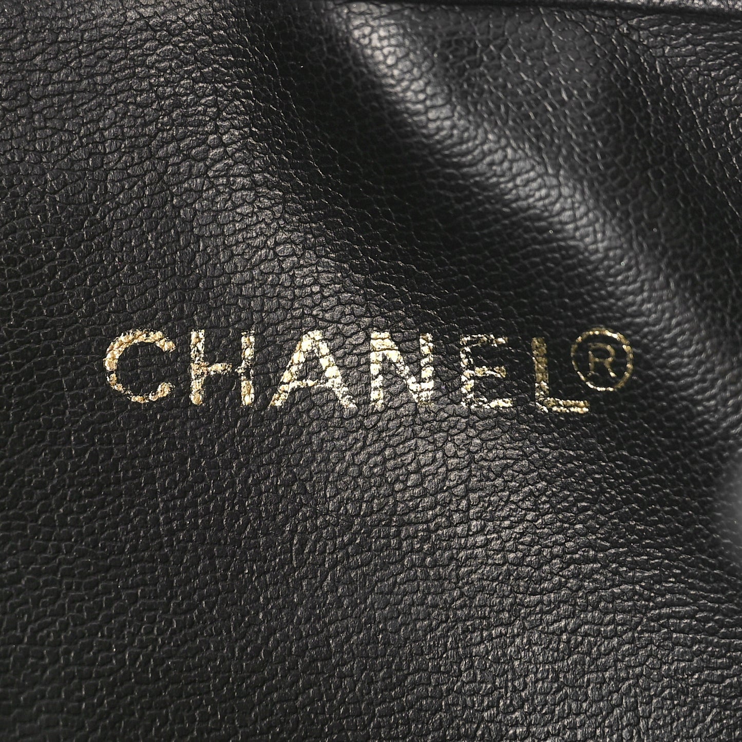 Caviar CC Drawstring Shoulder Bag Black