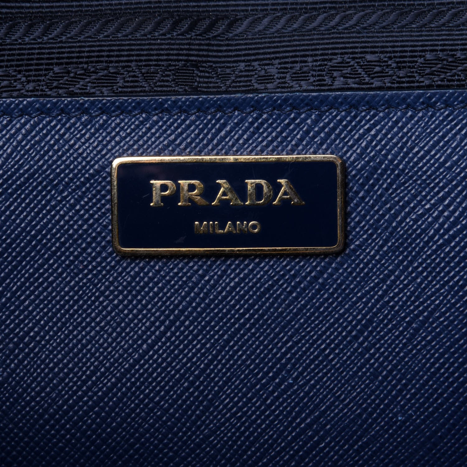 Prada Saffiano Lux Large Promenade Tote Bleuette 6 of 11