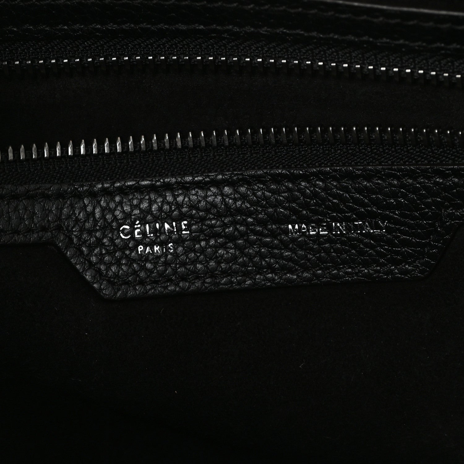 Celine Grained Calfskin Medium Phantom Luggage Black 6 of 10