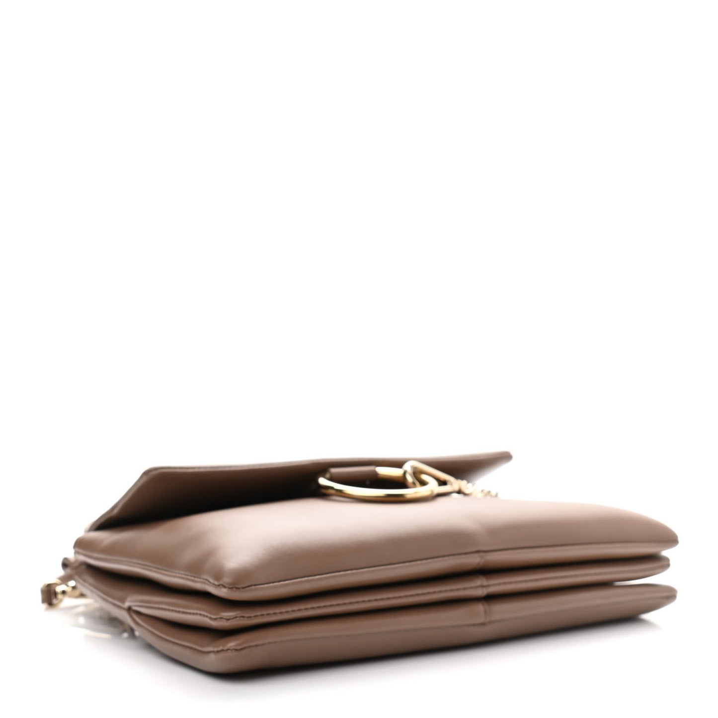 Calfskin Medium Faye Top Handle Bag Desert Taupe