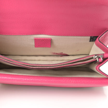 Gucci Pebbled Calfskin Embellished Guccify Small Dionysus Shoulder Bag Rosa 5 of 16