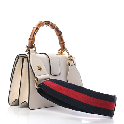 Gucci Calfskin Bamboo Web Mini Dionysus Top Handle Bag White Blue Hibiscus Red 3 of 9