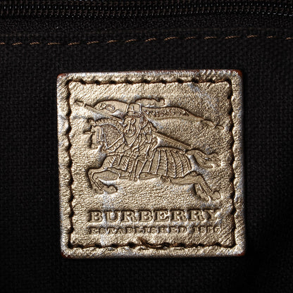 Burberry Haymarket Check Drawstring Claudia Bag Gold 6 of 12