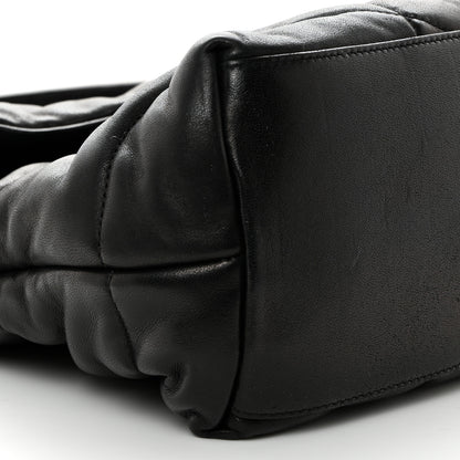 Saint Laurent Lambskin Quilted Medium Loulou Puffer Monogram Chain Satchel Black 10 of 10