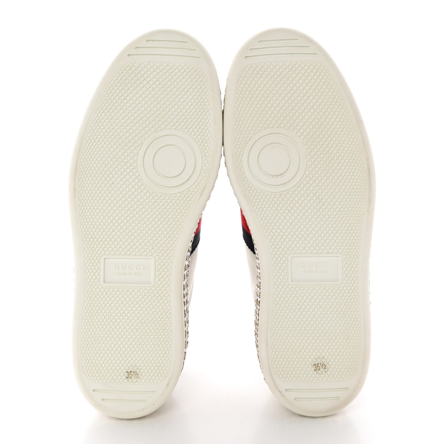 Calfskin Crystal Web Bee Embroidered Womens Ace Platform Sneakers 35.5 White