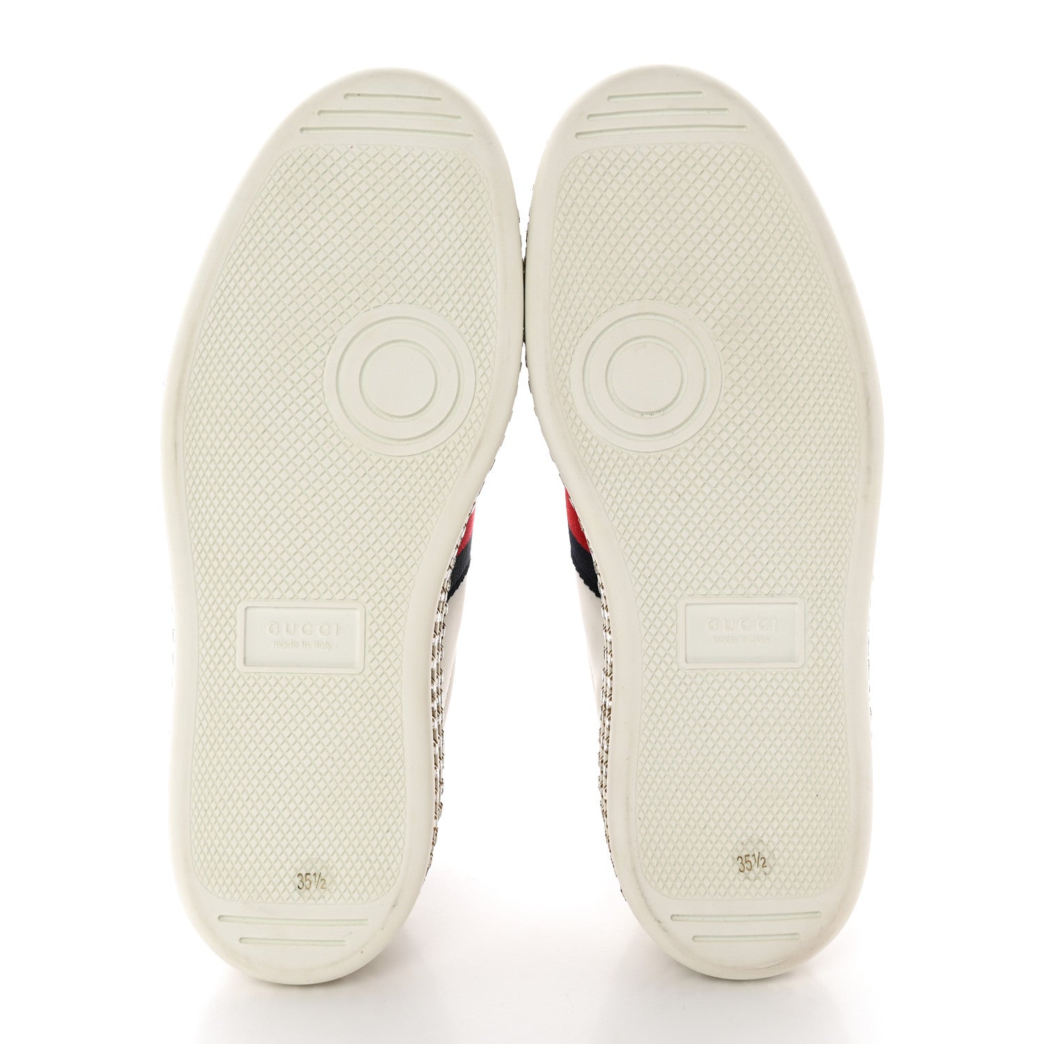 Gucci Calfskin Crystal Web Bee Embroidered Womens Ace Platform Sneakers 35.5 White 6 of 11