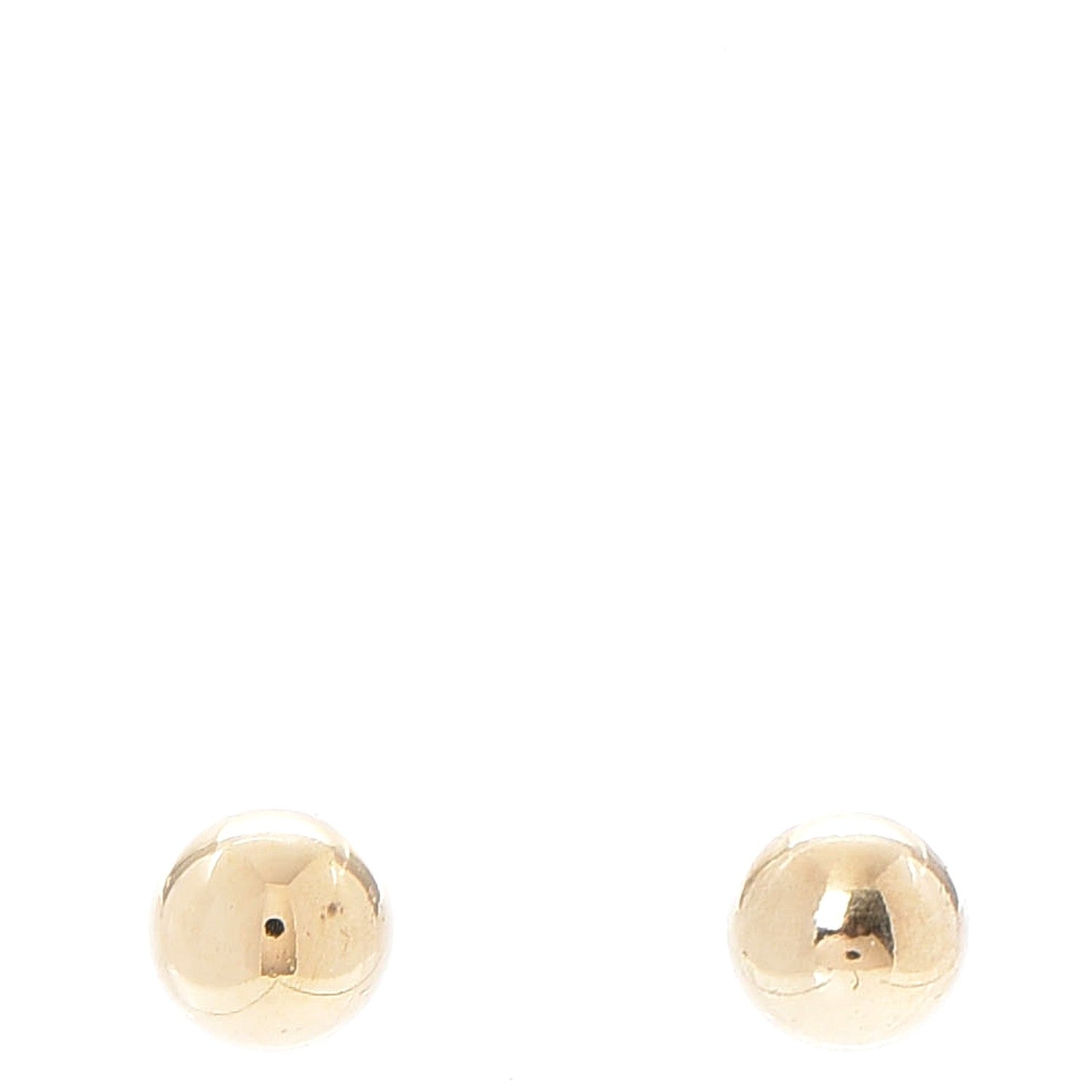 Tiffany 18K Yellow Gold 5.5mm HardWear Ball Earrings 1 of 7