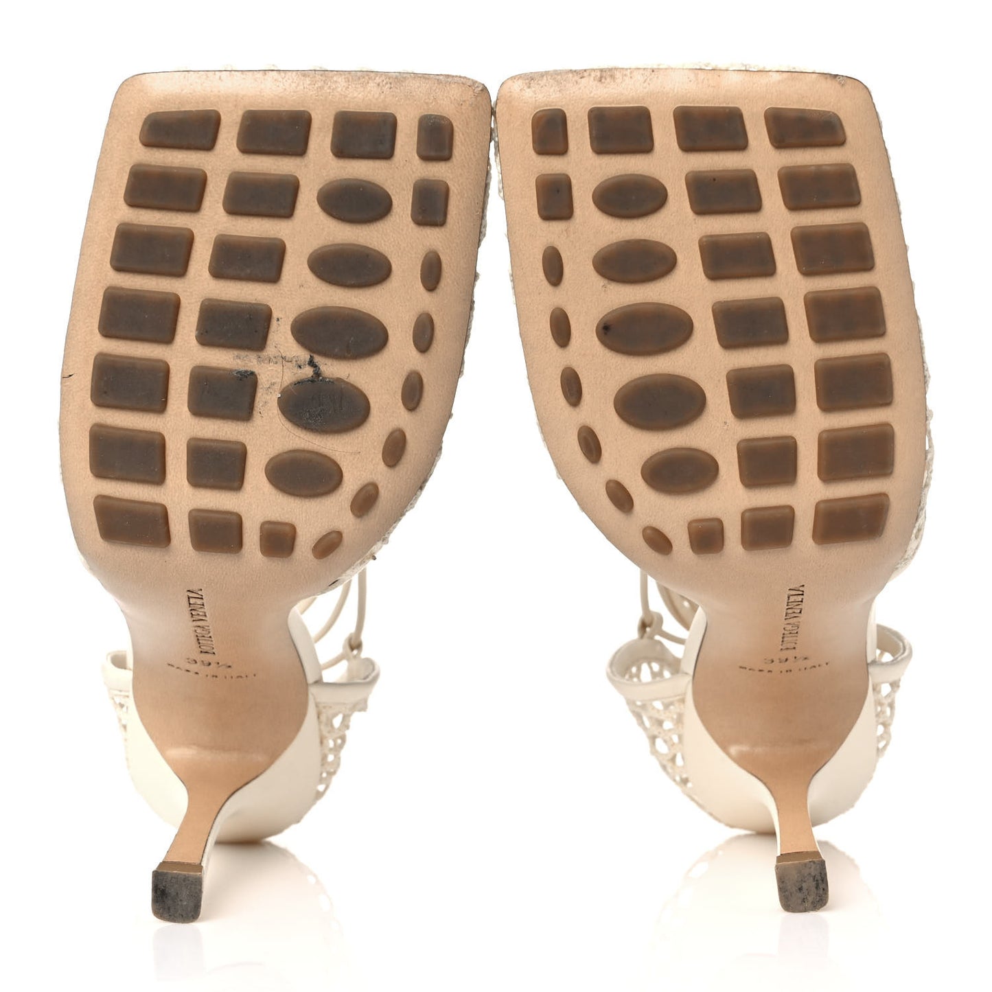 Mesh Nappa Stretch Ankle Tie Sandals 39.5 Toile