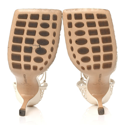 Bottega Veneta Mesh Nappa Stretch Ankle Tie Sandals 39.5 Toile 5 of 8