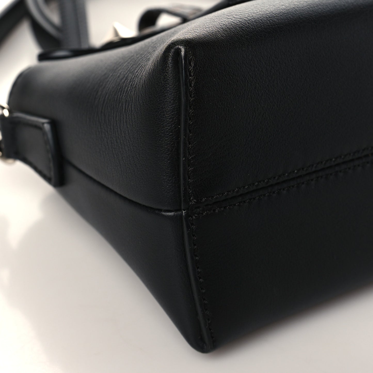 Vitello Dolce Bi-Color FF 1974 Embossed Mini By The Way Boston Bag Black Maya
