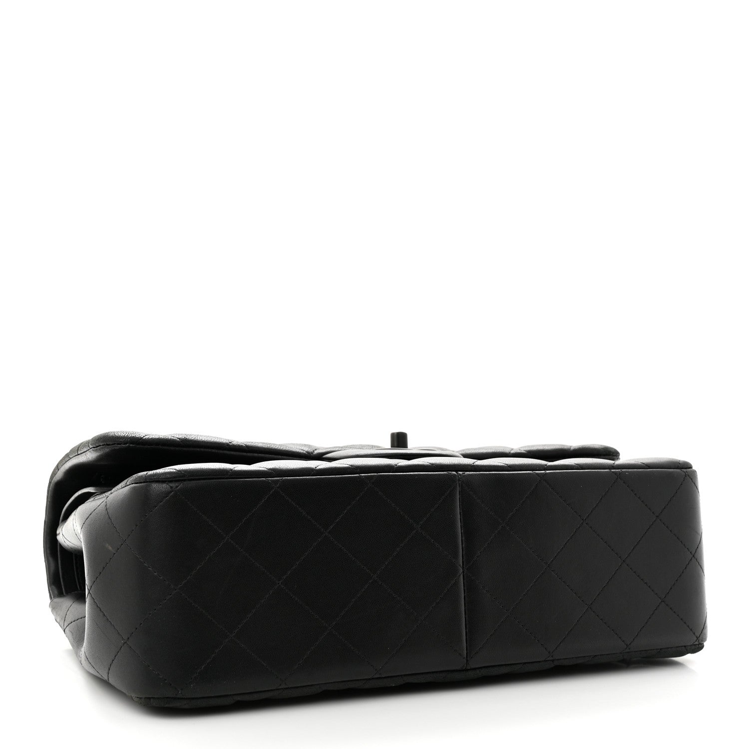 Chanel Lambskin Quilted Jumbo Double Flap So Black 4 of 15