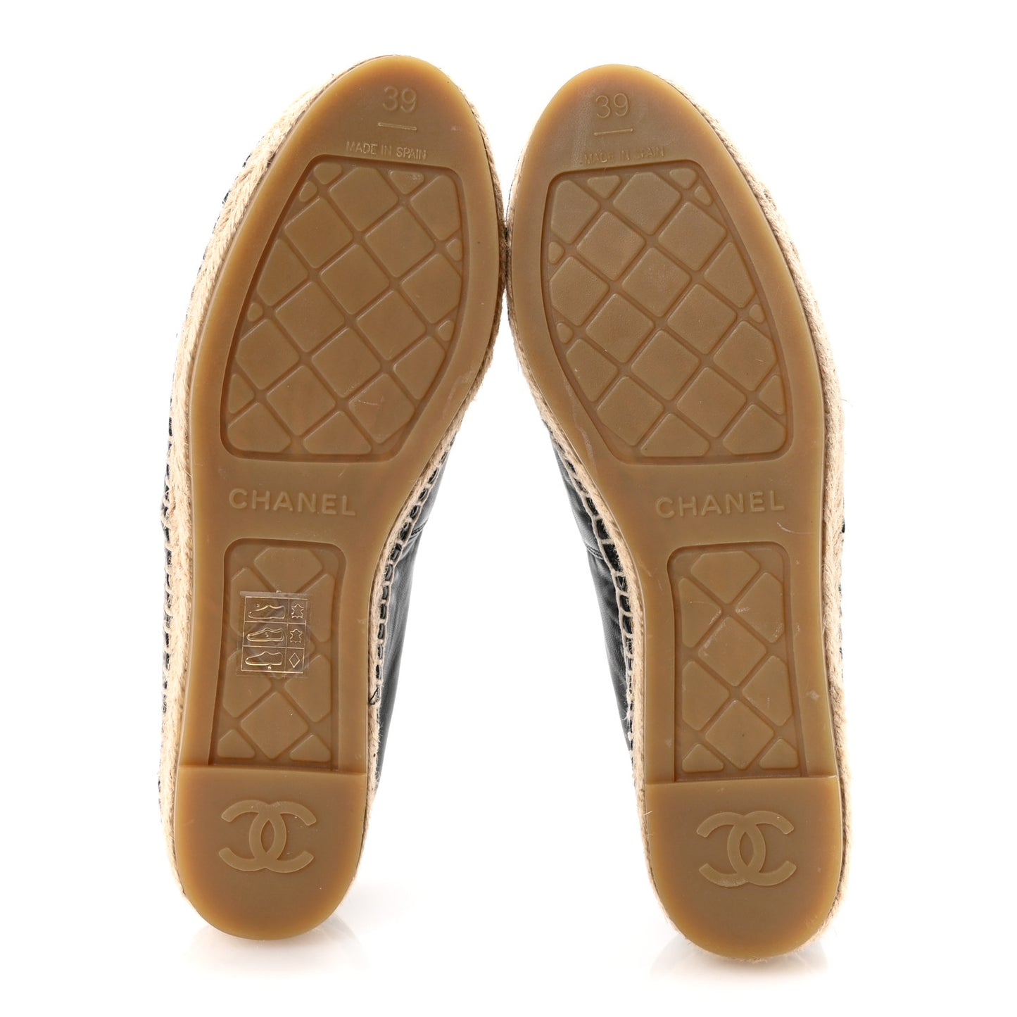 Lambskin CC Espadrilles 39 Black