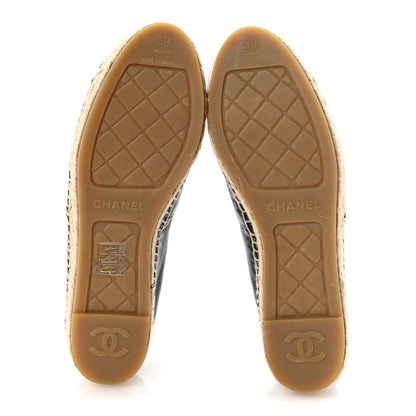 Chanel Lambskin CC Espadrilles 39 Black 6 of 9