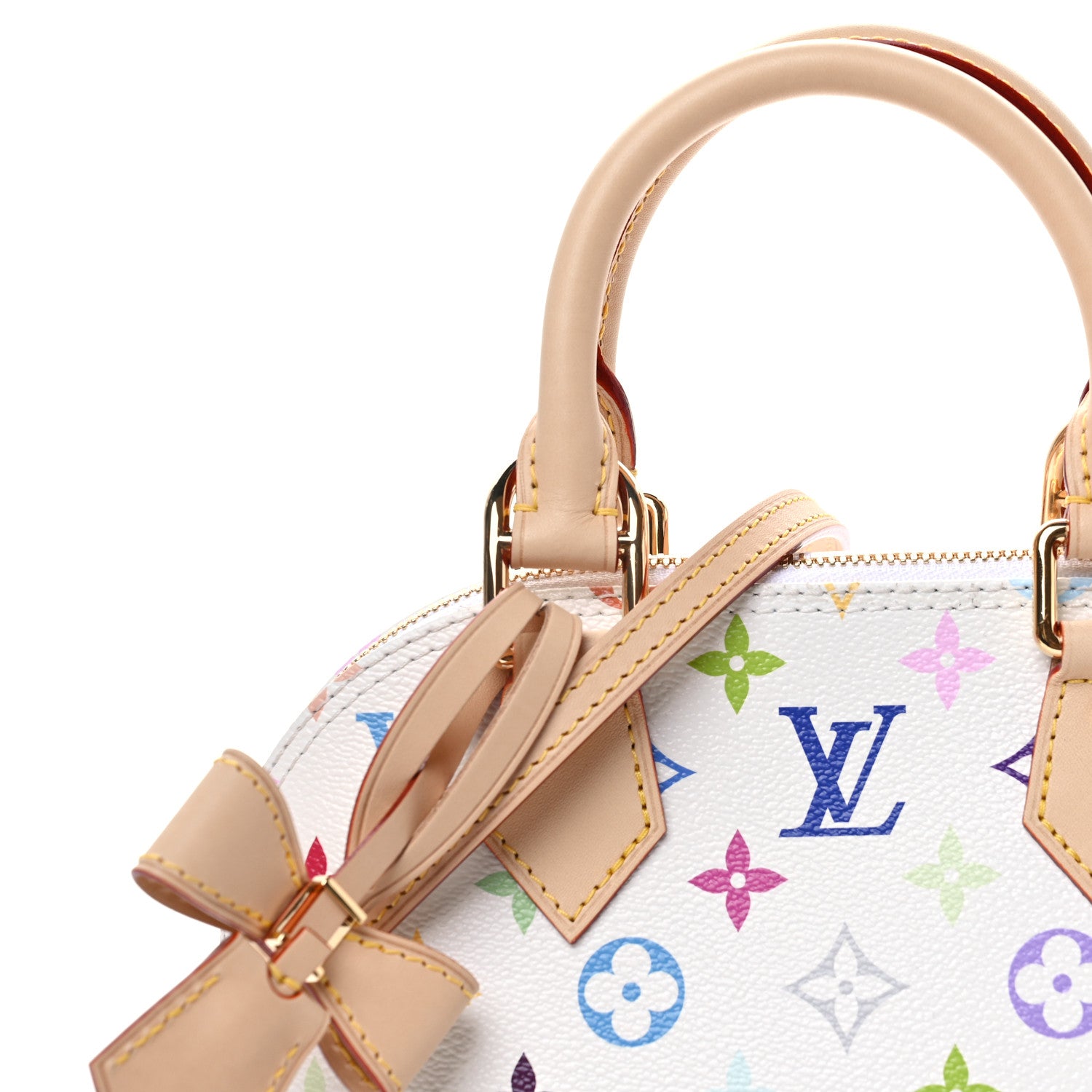 Louis Vuitton LV x TM Monogram Multicolor Alma BB White 7 of 9