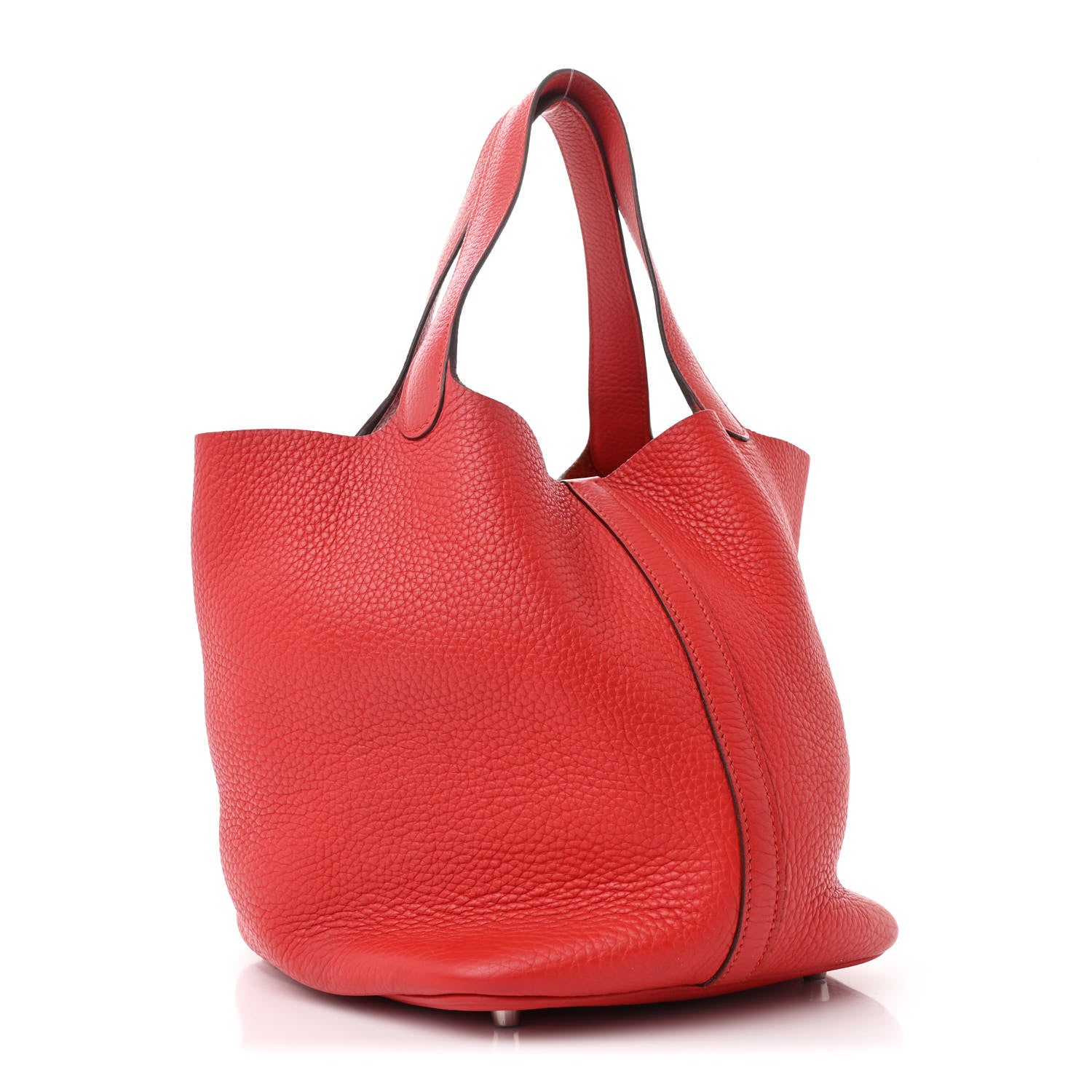 Hermes Taurillon Clemence Picotin Lock 22 MM Rouge Casaque 3 of 10