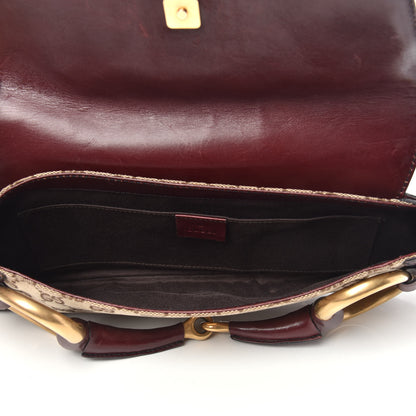 Gucci Monogram Studded Horsebit Clutch Bordeaux 5 of 14