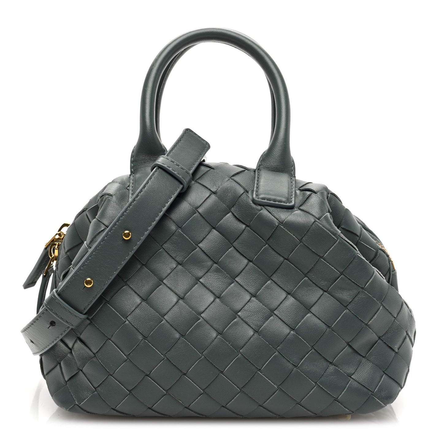 Nappa Intrecciato Mini Bauletto Slate