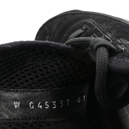 Chanel Suede Calfskin Nylon Grosgrain CC Sneakers 41 Black 9 of 9