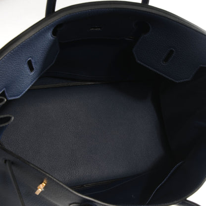 Hermes Taurillon Clemence Birkin 40 Bleu Abysse 5 of 9