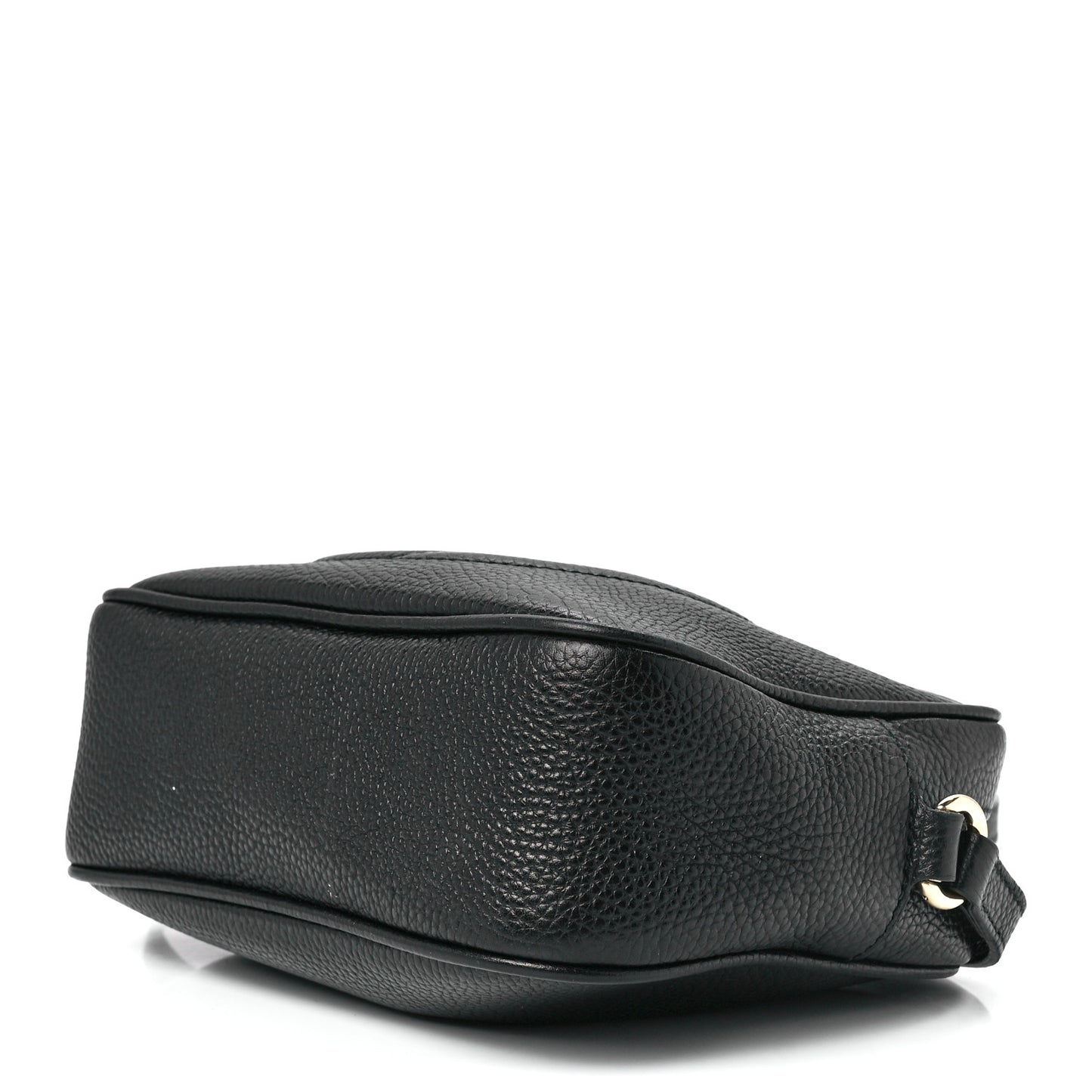 Pebbled Calfskin Small Soho Disco Bag Black