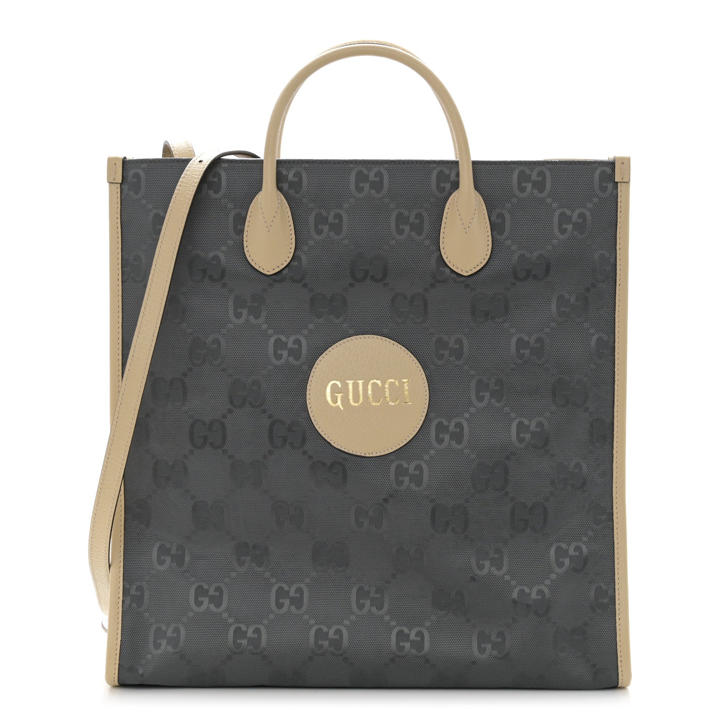 Gucci Econyl Nylon Monogram Off The Grid Long Tote Bag Graphite Grey New Plaster 1 of 9
