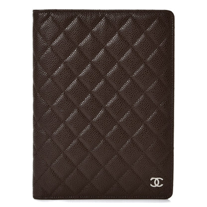 Chanel Caviar Quilted Notebook Agenda Cover Dark Brown 1 of 8