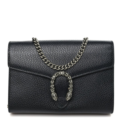 Gucci Calfskin Mini Dionysus Chain Wallet Black 1 of 10