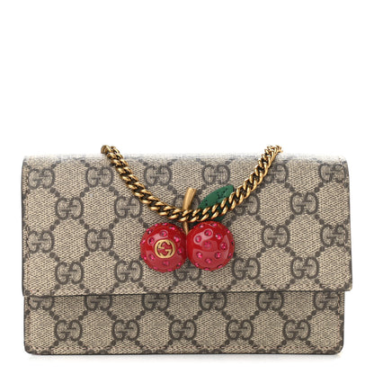 Gucci GG Supreme Monogram Mini Cherry Chain Bag 1 of 9