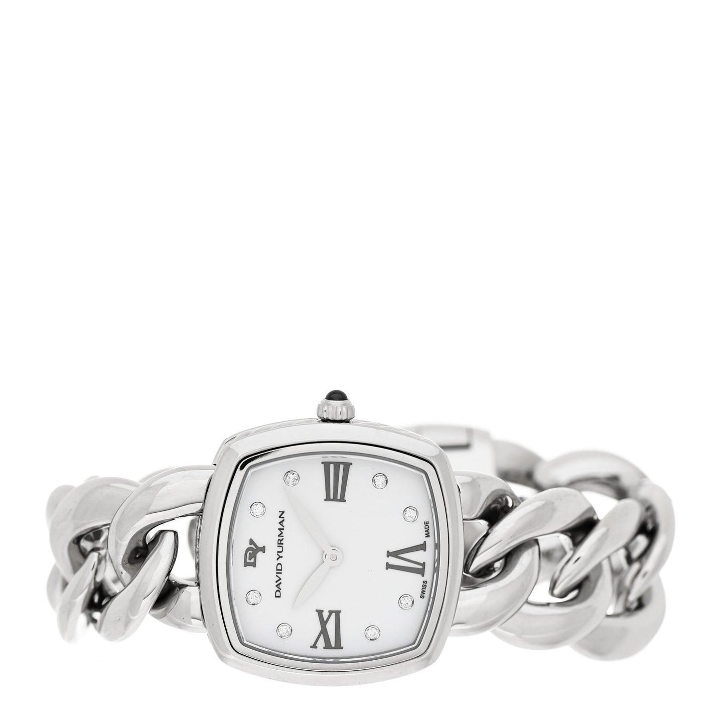 Stainless Steel Diamond 23mm Albion Quartz Watch White