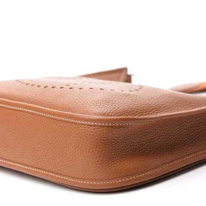 Hermes Taurillon Clemence Evelyne III PM Gold 7 of 11