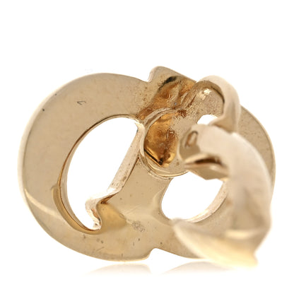 Christian Dior Metal CD Clip On Earrings Gold 5 of 5