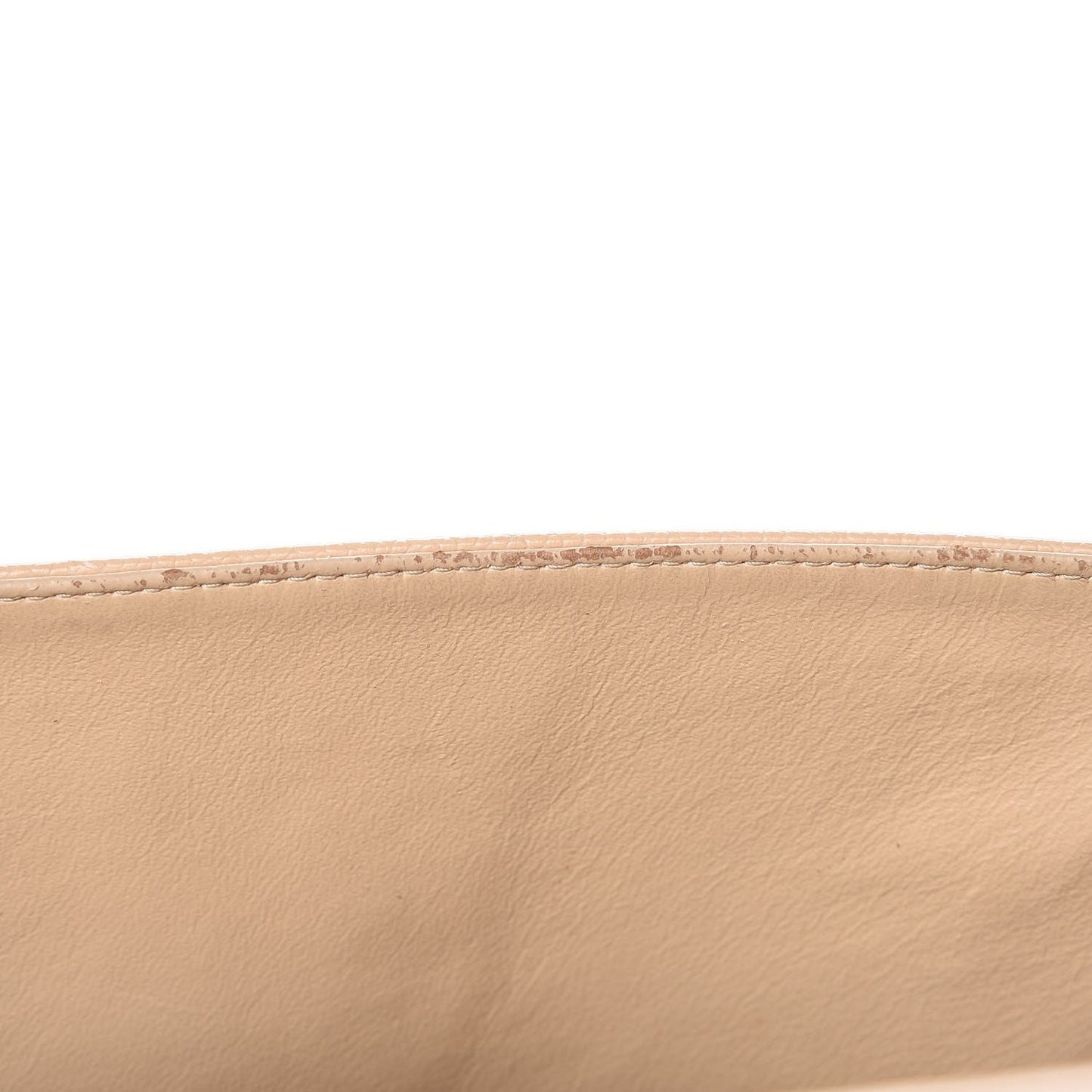 Caviar Quilted Jumbo Double Flap Light Beige