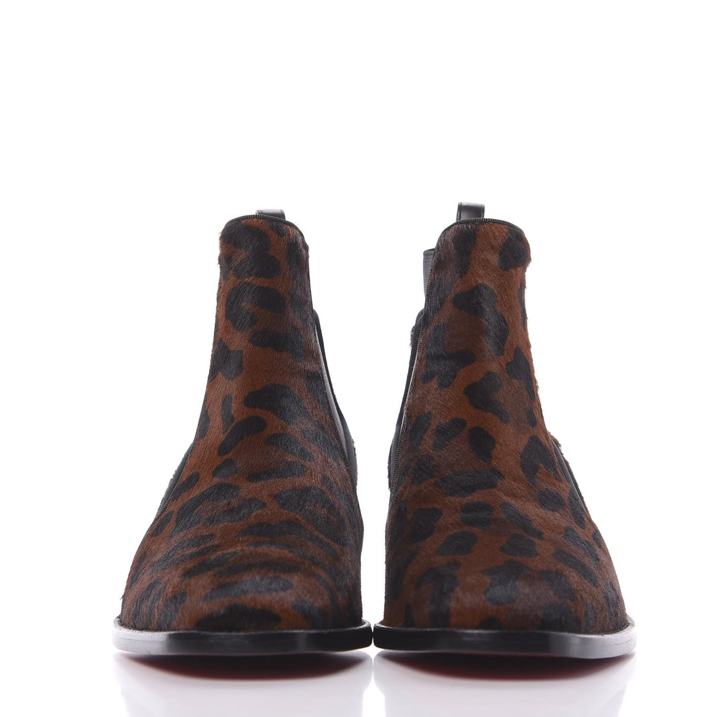 Calf Hair Leopard Print Marmada Flat Chelsea Boot 37 Roux