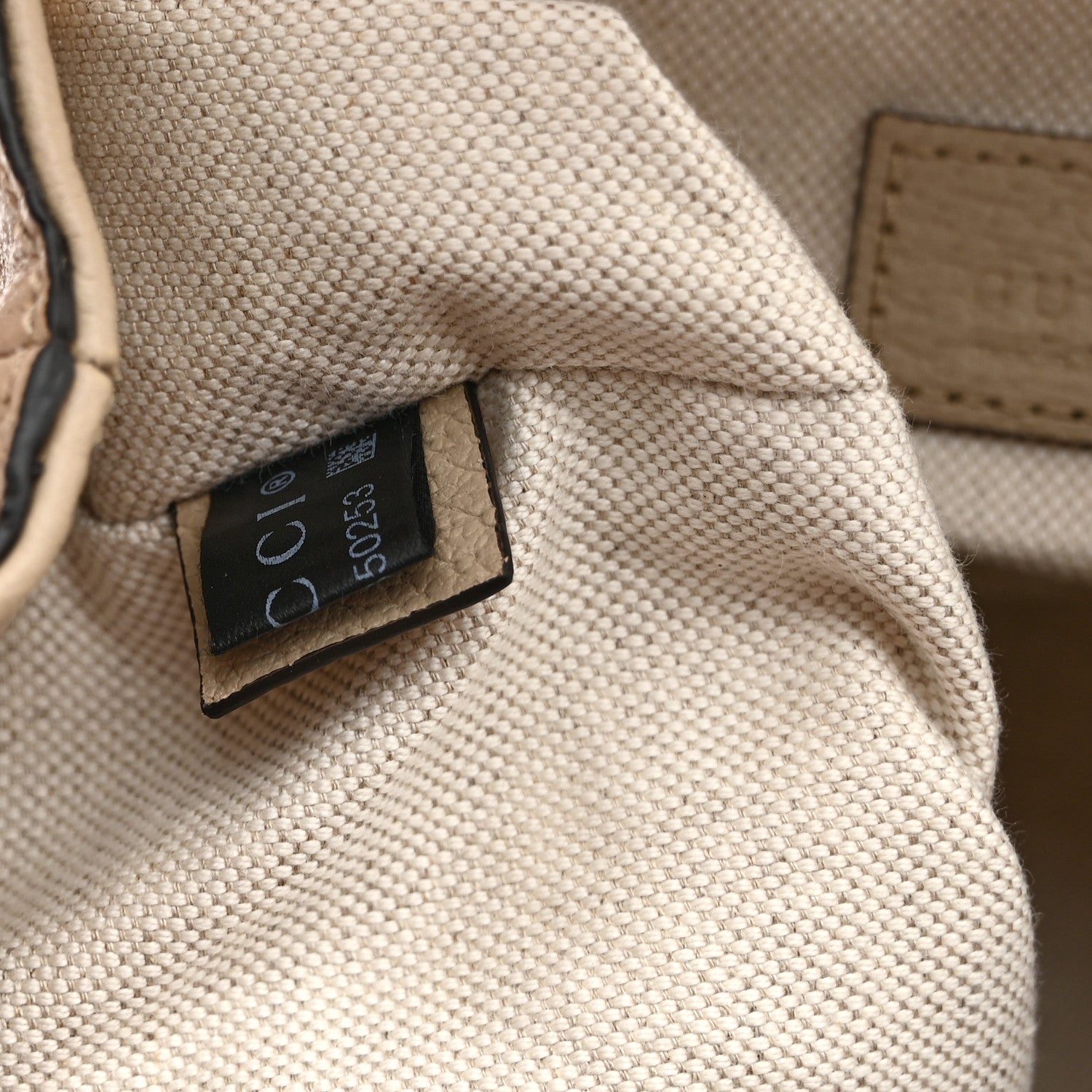 Gucci GG Supreme Monogram Textured Dollar Calfskin Web Mini Chain Drawstring Backpack Beige Mystic White Oatmeal 8 of 11