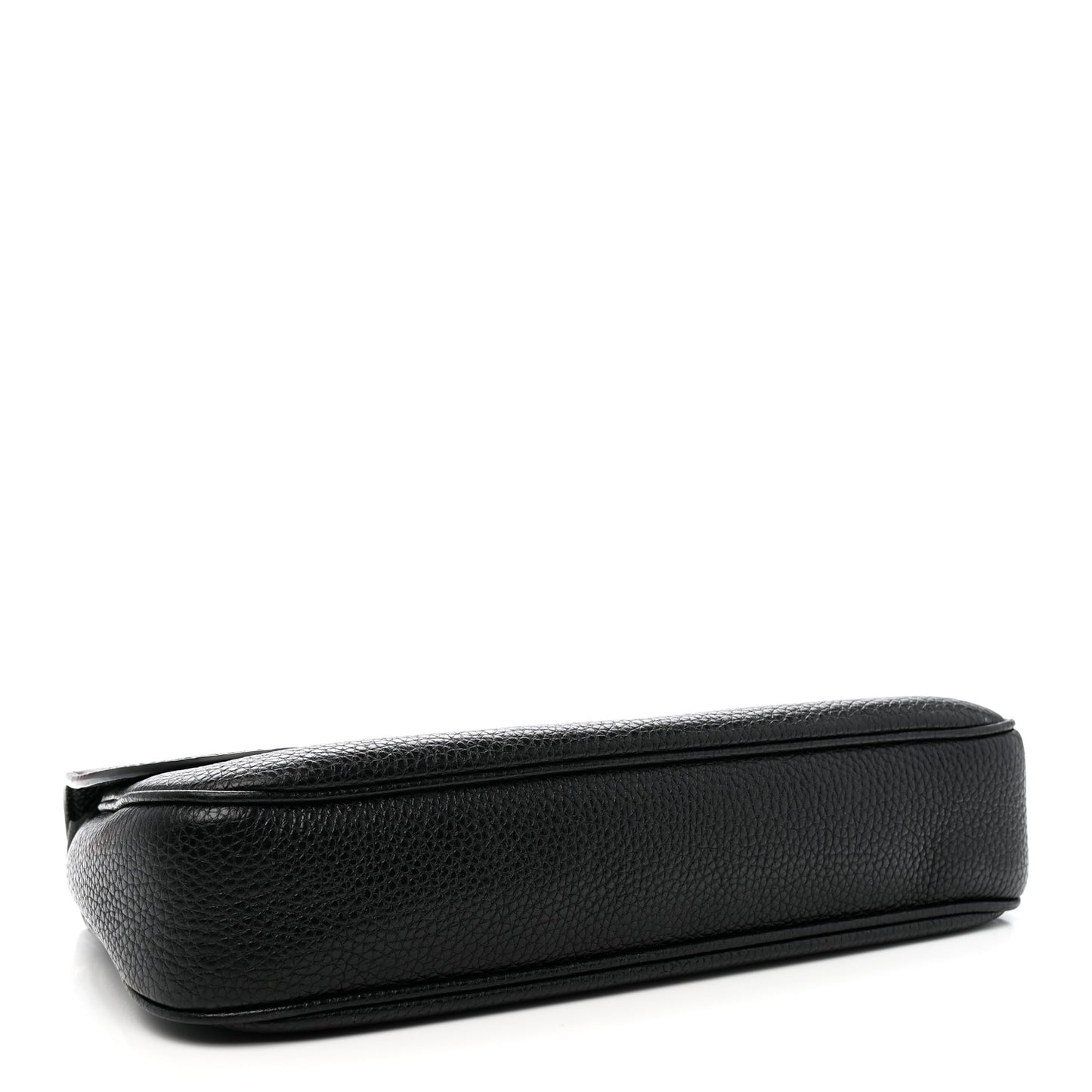 Pebbled Calfskin Medium Soho Flap Crossbody Black